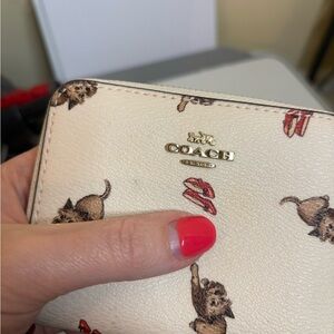 Coach Wizard of Oz- Toto & Red Slippers- Small Leather Zip Wallet